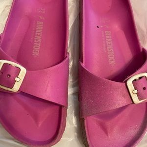 USED Condition Birkenstock purple Madrid sandals EVA Size 36